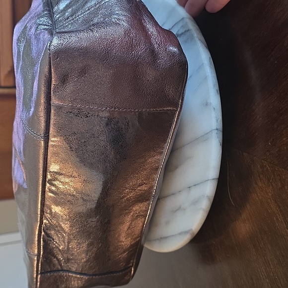 Coach Gunmetal Shimmering Metallic Tote! NWT 💖 2011 - Picture 12 of 16